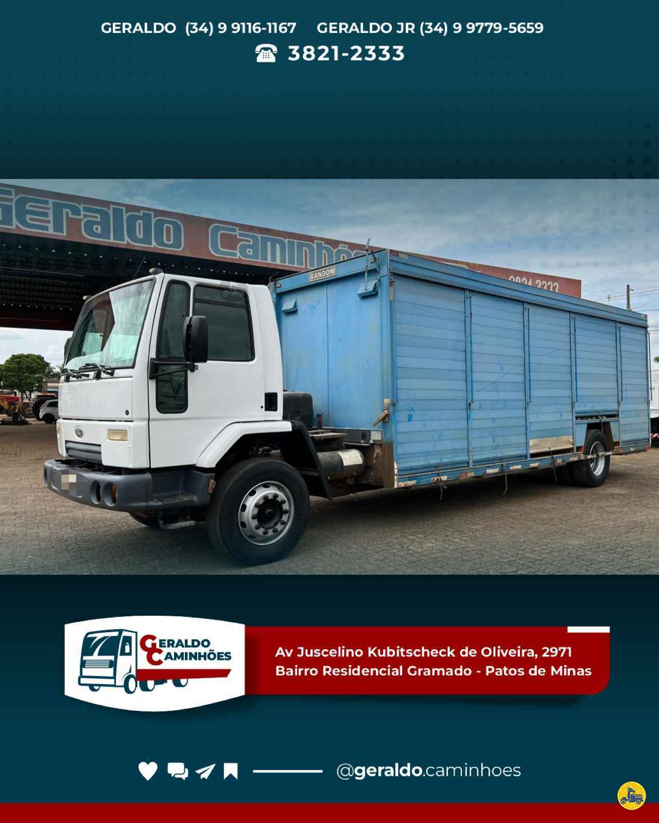 CAMINHAO FORD CARGO 1717 Baú Bebidas Toco 4x2 Geraldo Caminhões PATOS DE MINAS MINAS GERAIS MG